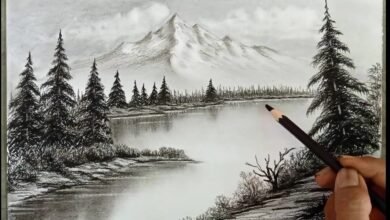 Beautiful:-5_9e2xgp5y= Pencil Nature Scenery Drawing